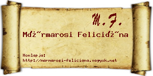 Mármarosi Feliciána névjegykártya
